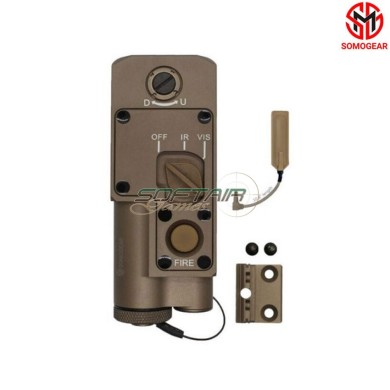 CQBL-1 TAN Airsoft Aiming RED Laser IR Laser SOMOGEAR (cqbl1-r-tan)