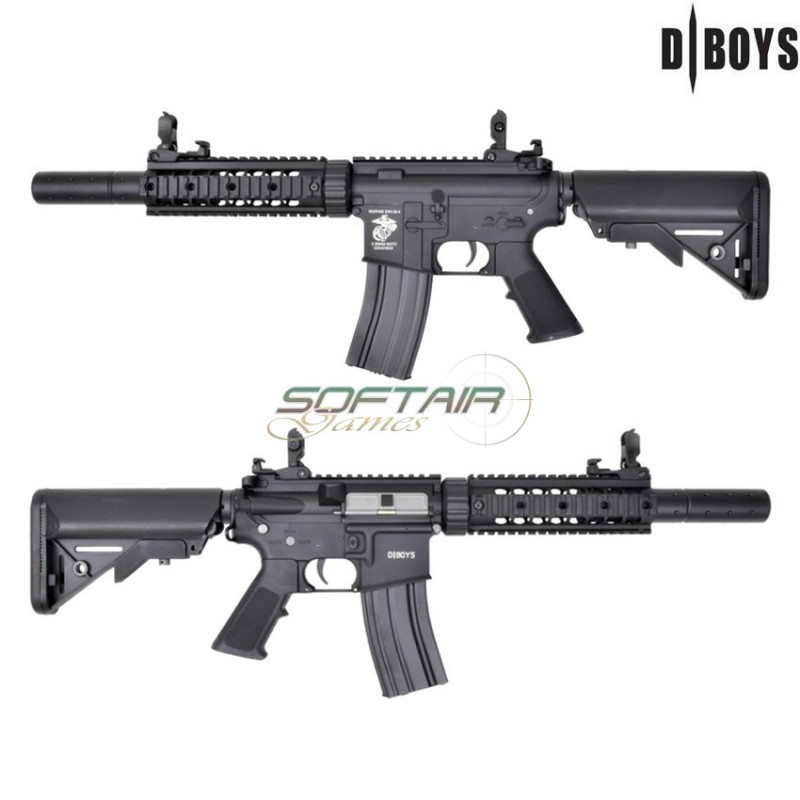 Electric Rifle M4 silenced ETU Metal version Black Dboys (3881m-up)