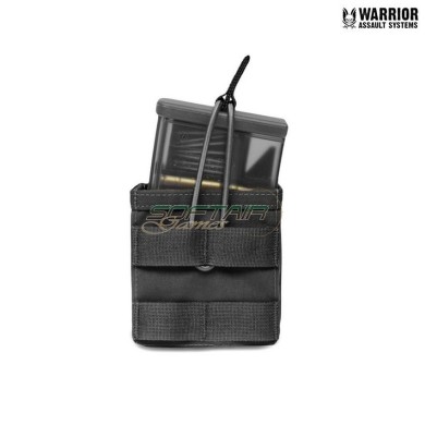Single short fast open hk417 magazine pouch BLACK warrior assault systems (w-eo-smop-417-blk)