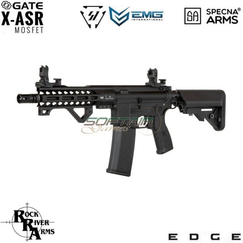 Fucile Elettrico sa-e17 Edge™ Rra + M4 Strike IND. 8" Carbine Replica NERO Specna Arms® (spe-01-023946)