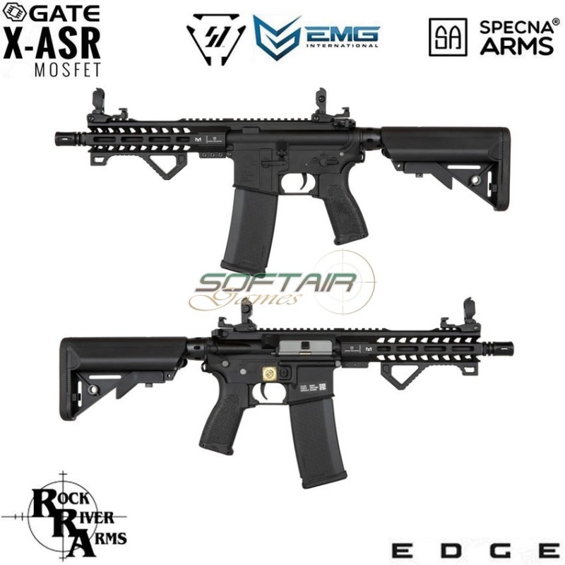 Fucile Elettrico sa-e17 Edge™ Rra + M4 Strike IND. 8" Carbine Replica NERO Specna Arms® (spe-01-023946)