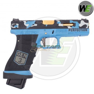 Pistola a Gas G17 SECRET Gen3 Ver. CAMO BLUE Scarellante We (we-g012-g17)