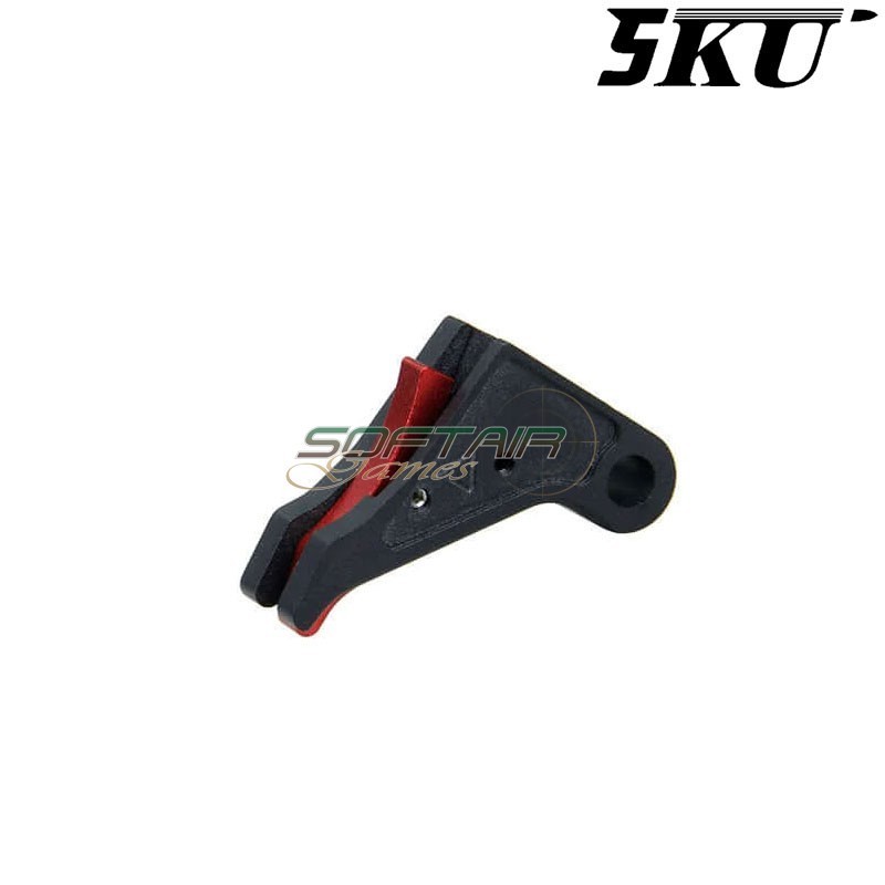 Grilletto Cnc Type 493 Tactical Black-red Per Glock Marui/WE 5KU (5ku-gb-493-bk)