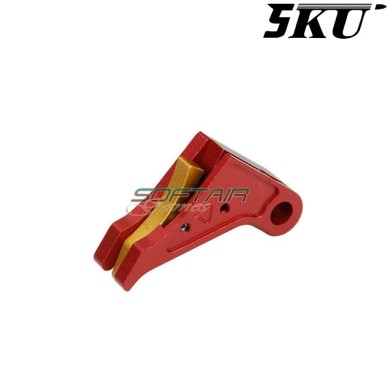 Grilletto Cnc Type 493 Tactical Red-gold Per Glock Marui/WE 5KU (5ku-gb-493-r)