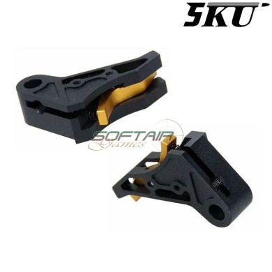 Cnc Trigger Type 494 Tactical Black-gold For Glock Marui/WE 5KU (5ku-gb-494-bk)