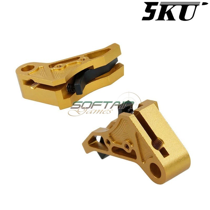 Cnc Trigger Type 494 Tactical Gold-black For Glock Marui/WE 5KU (5ku-gb-494-g)