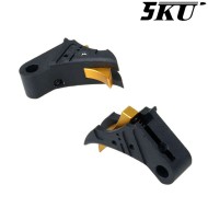 Cnc Trigger Type 495 Tactical Black-gold For Glock Marui/WE 5KU (5ku-gb-495-bk)