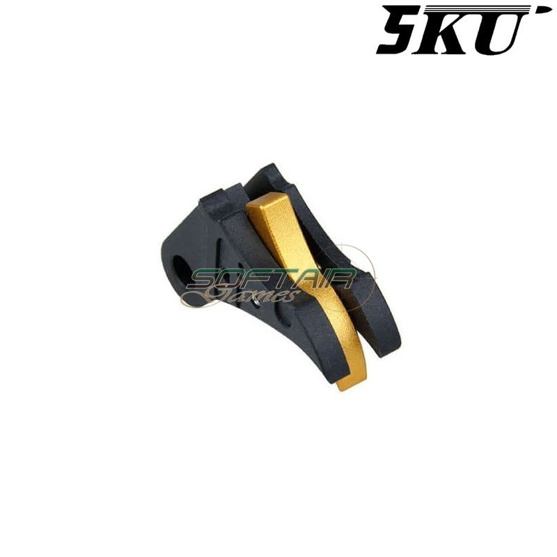 Cnc Trigger Type 495 Tactical Black-gold For Glock Marui/WE 5KU (5ku-gb-495-bk)