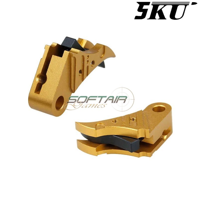 Cnc Trigger Type 495 Tactical Gold-black For Glock Marui/WE 5KU (5ku-gb-495-g)