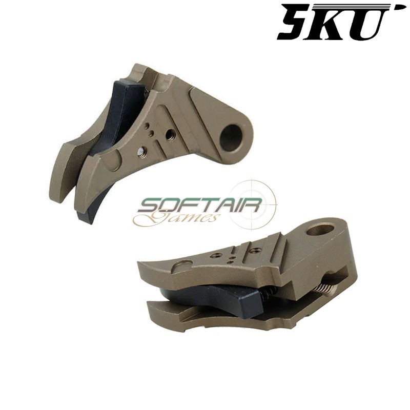 Cnc Trigger Type 495 Tactical FDE-black For Glock Marui/WE 5KU (5ku-gb-495-fde)