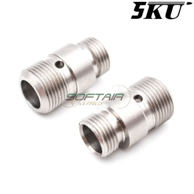 Attacco silenziatore 12mm CW a 14mm CCW Argento 5KU (5ku-gb-498)