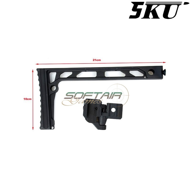 Calcio pieghevole mod. SS-8 per 1913 folding mech nero 5KU (5ku-326)