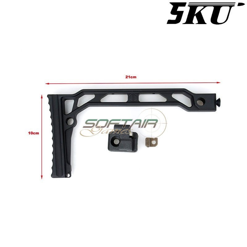 Calcio pieghevole mod. SS-8R per serie AK nero 5KU (5ku-331)