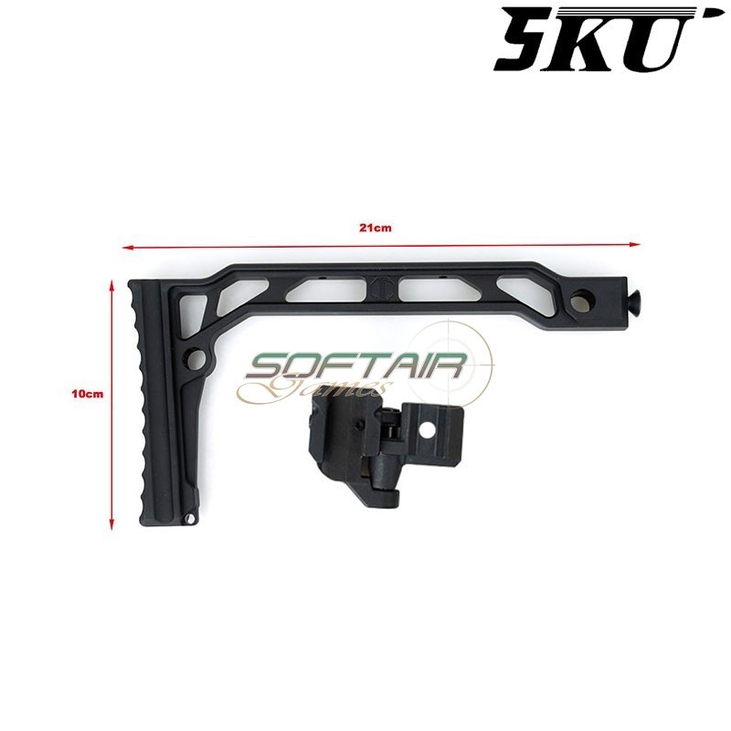 Calcio pieghevole mod. SS-8R per 1913 folding mech nero 5KU (5ku-327)