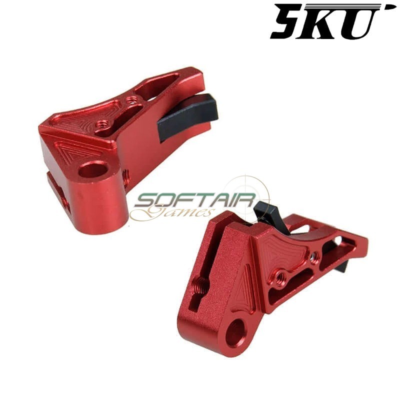 Grilletto Cnc Type 494 Tactical Red-black Per Glock Marui/WE 5KU (5ku-gb-494-r)