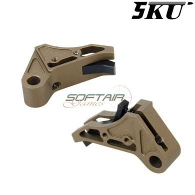 Cnc Trigger Type 494 Tactical FDE-black For Glock Marui/WE 5KU (5ku-gb-494-fde)