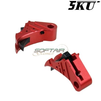 Grilletto Cnc Type 495 Tactical Red-black Per Glock Marui/WE 5KU (5ku-gb-495-r)