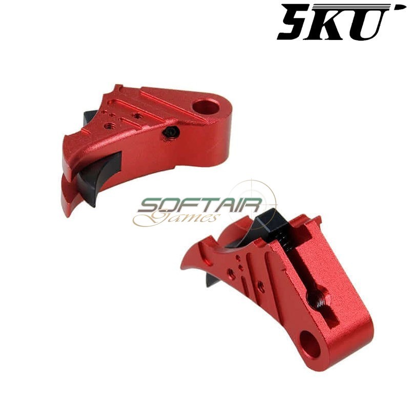 Grilletto Cnc Type 495 Tactical Red-black Per Glock Marui/WE 5KU (5ku-gb-495-r)