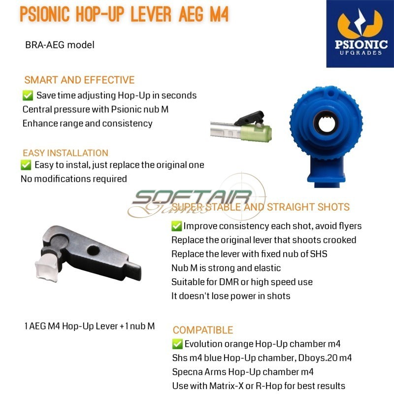 Leveraggio Hop-Up e pressore per AEG Psionic (BRA-AEG)
