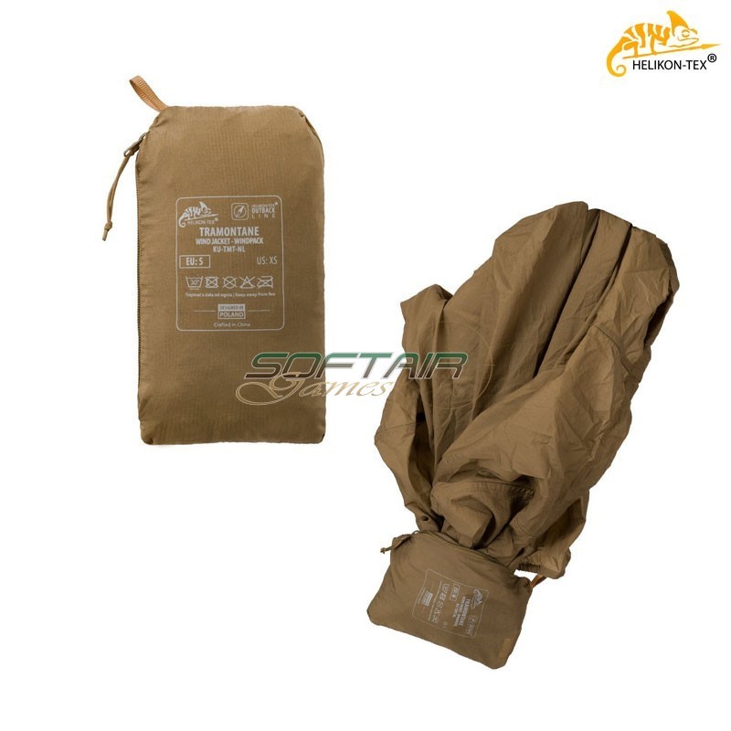 Tramontane Jacket Windpack® Nylon COYOTE Helikon-Tex® (ku-tmt-nl-11)