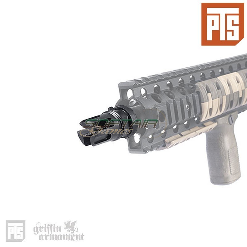 Griffin Taper Mount Minimalist Stealth Flash Hider 14mm CCW Black PTS® (pts-ga030490307)