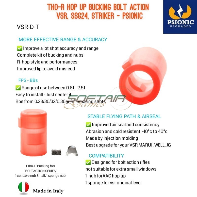 Rubber Hop-Up Tho-R VSR10 SSG24 Striker Psionic (VSR-D-T)