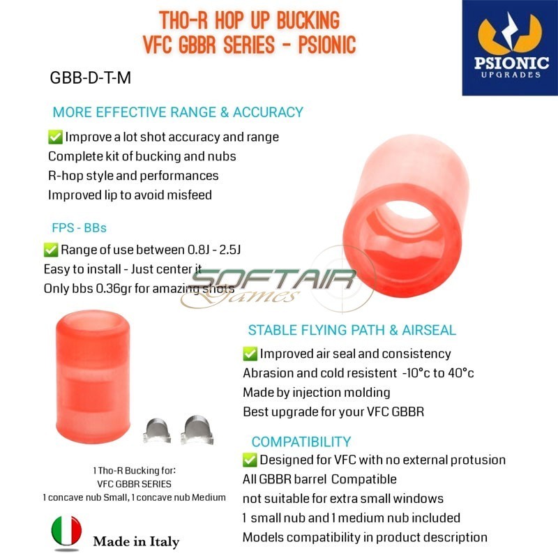 Gommino Hop-Up Tho-R VFC GBBR Series Psionic (GBB-D-T-M)