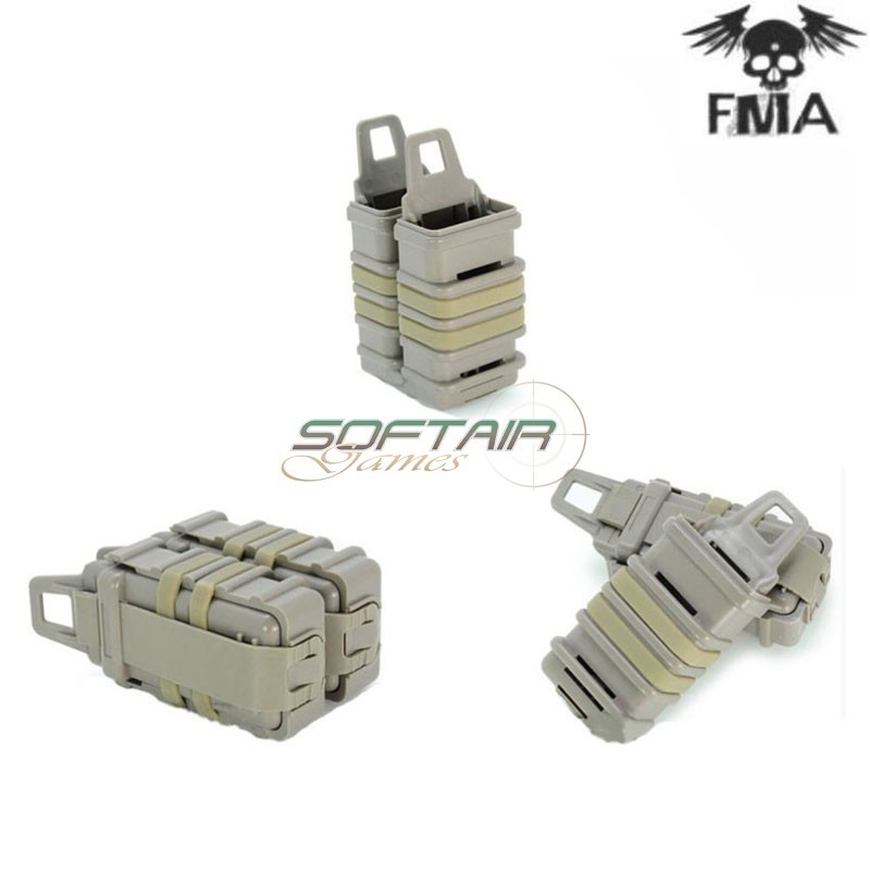 Double Rigid Fast Mp5/mp7 Mag Pouch Dark Earth FMA (fma-tb746)