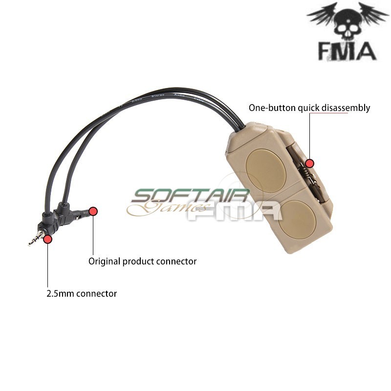 Controllo remoto doppio PEQ LA5-A e standard Type B Black FMA (fma-tb1406-bk-b)