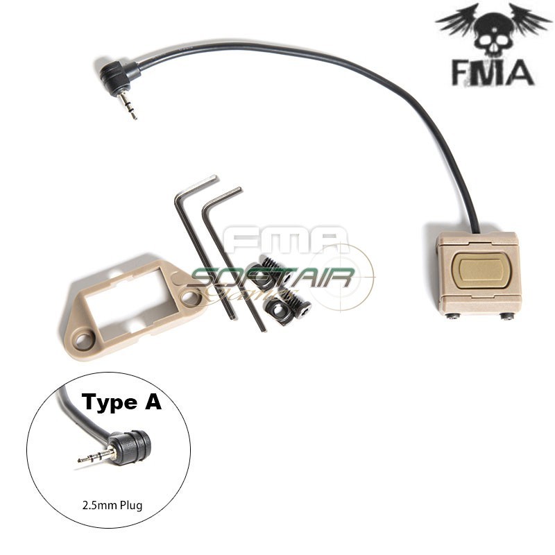 MOD-D tactical button Dark Earth for PEQ Type A FMA (fma-tb1409-a-de)