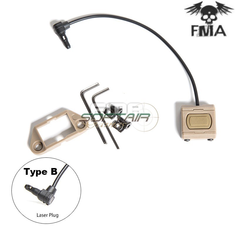 MOD-D bottone tattico Dark Earth per PEQ Type B FMA (fma-tb1409-b-de)