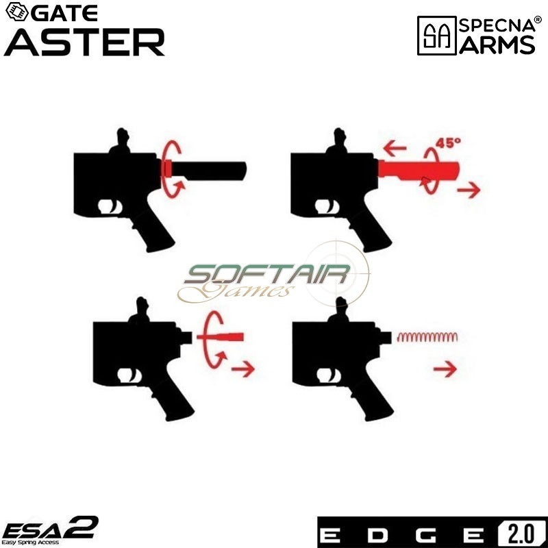 Fucile elettrico RRA SA-E25 Carbine Edge 2.0™ Black Specna Arms® (spe-01-030878)