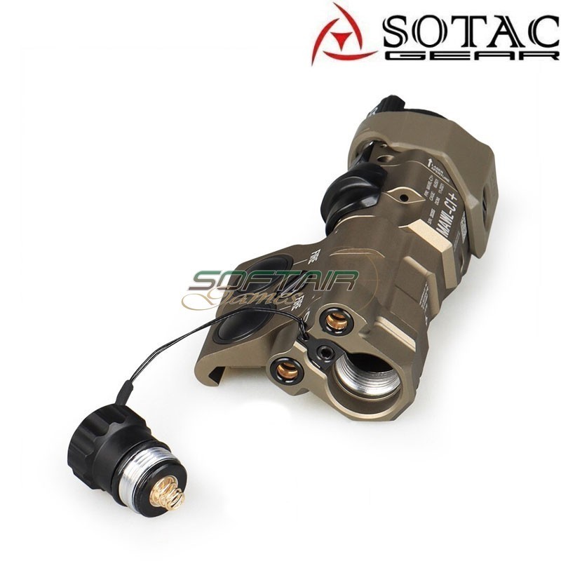MAWL-C1 CNC Laser Verde + IR + Torcia Dark Earth Sotac (sg-mawl-c1-cnc-de)