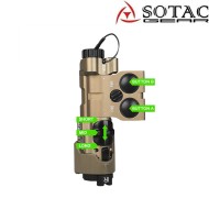 MAWL-C1 CNC Laser Verde + IR + Torcia Dark Earth Sotac (sg-mawl-c1-cnc-de)