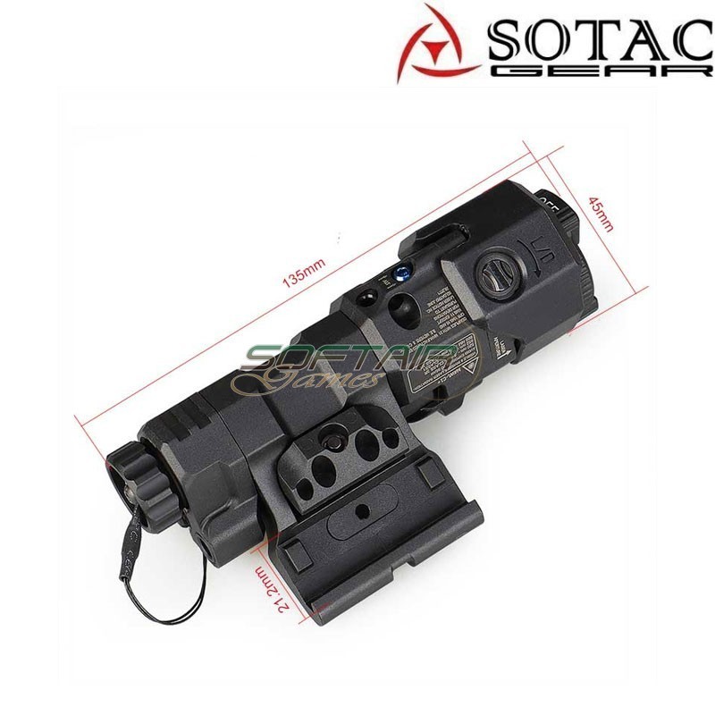 MAWL-C1 NYLON Laser Verde + IR + Torcia BLACK Sotac (sg-sd-81-bk)