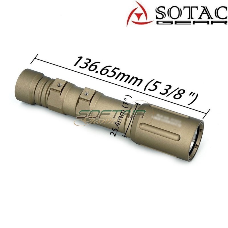 Flashlight PLHv2 Long Mod Style DARK EARTH Sotac (sg-sd-089-de)