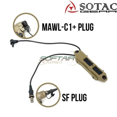 Cavo remoto Dual Switch per MAWL-C1 e SF Plug DARK EARTH Sotac (sg-sw-5-de)