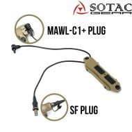 Dual Switch remote cable for MAWL-C1 and SF Plug DARK EARTH Sotac (sg-sw-5-de)