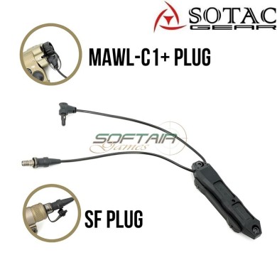 Dual Switch remote cable for MAWL-C1 and SF Plug BLACK Sotac (sg-sw-5-bk)