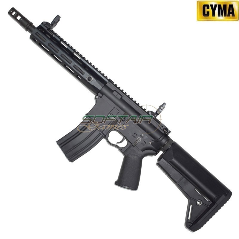 Electric Rifle M4 Platinum Tracer QBS LC Style 8.5" BLACK Cyma