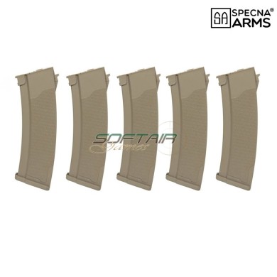 Set 5 caricatori S-Mag maggiorati polimero 380bb DARK EARTH per AK Specna Arms® (spe-05-032797)