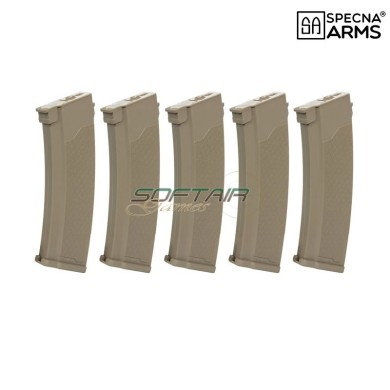 Set 5 caricatori S-Mag maggiorati polimero 380bb DARK EARTH per AK Specna Arms® (spe-05-032797)
