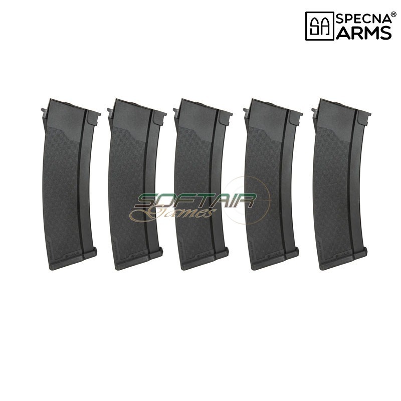 Set 5 Caricatori S-Mag Monofilari polimero 175 Bb BLACK per AK Specna Arms® (spe-05-032794)