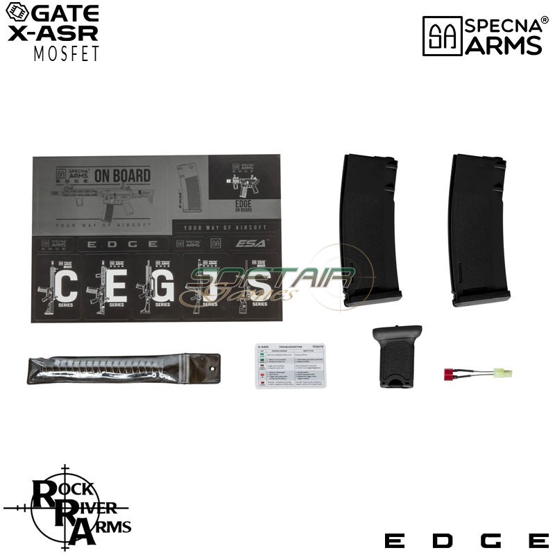 Electric Rifle SA-E08 Edge™ RRA M4 Keymod Carbine Replica BLACK Specna Arms® (spe-01-033911)
