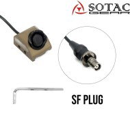 MOD-B bottone tattico SF Plug DARK EARTH per torcia Sotac (sg-mod-b-de)