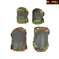 Set Knee / Elbow Pad VEGETATO Italian Camo Royal (g1-tc)