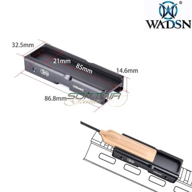 20mm weaver CNC Pocket Panel BLACK for ProTac Flashlight PEQ Laser Switch wadsn (wd02012-bk-lo)