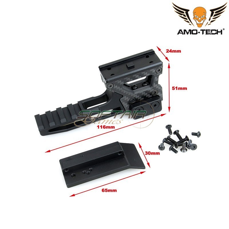 Optic mount  estensione 2.26 NERA Amo-tech® (amt-mt-001-bk)