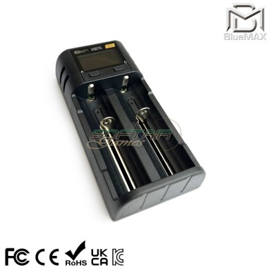 Carica Batterie Intelligente a 2 Slot per 18650 Bluemax-power® (bmp-typec-charger)