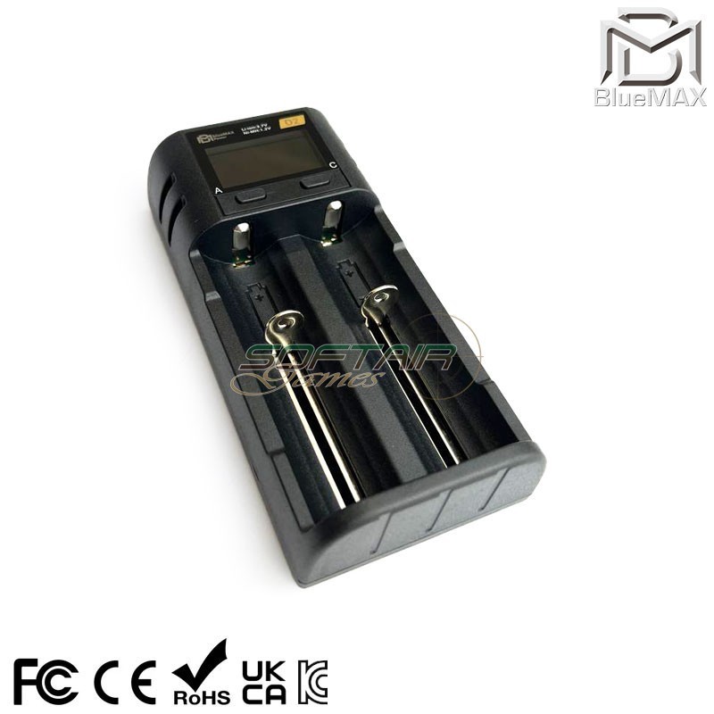 Carica Batterie Intelligente a 2 Slot per 18650 Bluemax-power® (bmp-typec-charger)